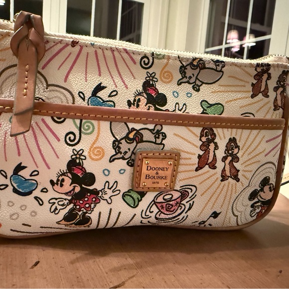 Dooney & Bourke Cream Multicolor Disney Character Canvas Crossbody - Picture 5 of 6